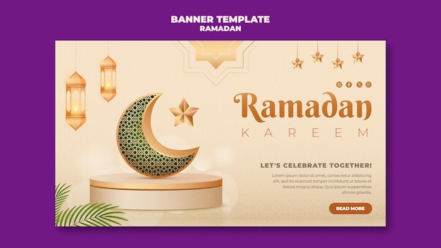 PSD gratuito progettazione del modello ramadan