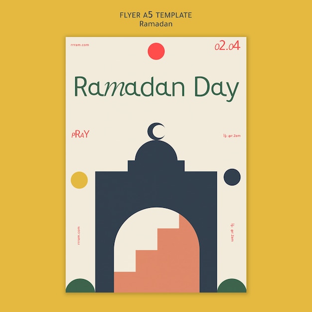 Free PSD ramadan vertical flyer template