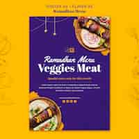 Free PSD ramadhan menu flyer