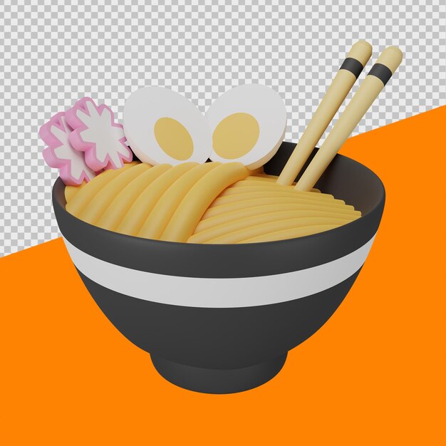 Ramen 3d foods illustrations