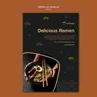 Free PSD ramen concept poster template