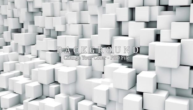 Free PSD random shifted white cube boxes block generative ai