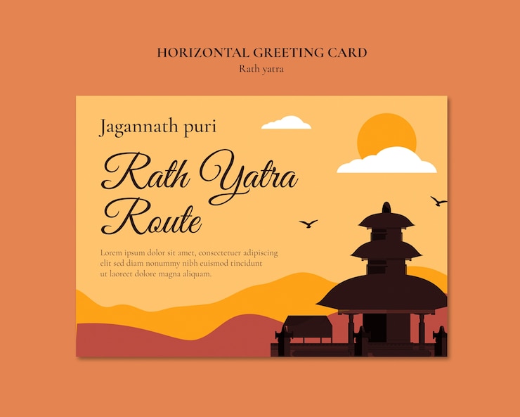 免費 PSD rath yatra 模板設計