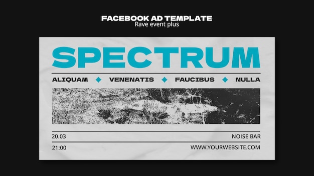 PSD gratuito template di facebook per eventi rave