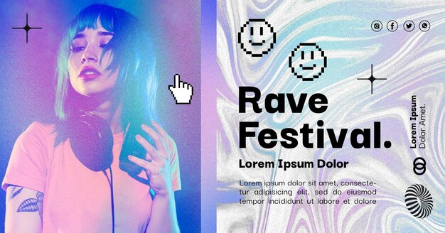 rave festival template design
