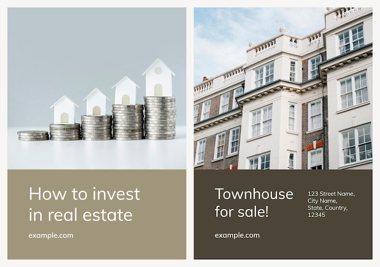Free PSD real estate advertising template psd business poster set
