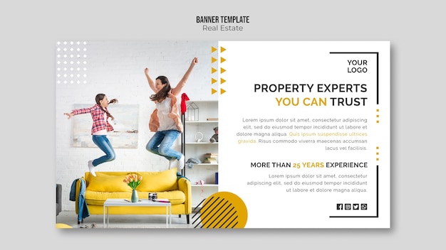 Free PSD real estate banner template concept