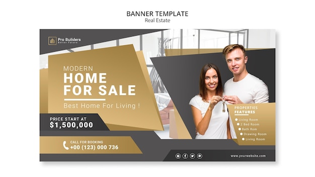 Real Estate Banner – Free PSD Template for Home and Property Listings