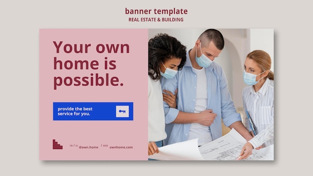 Real Estate and Building Banner Template – Free PSD Download