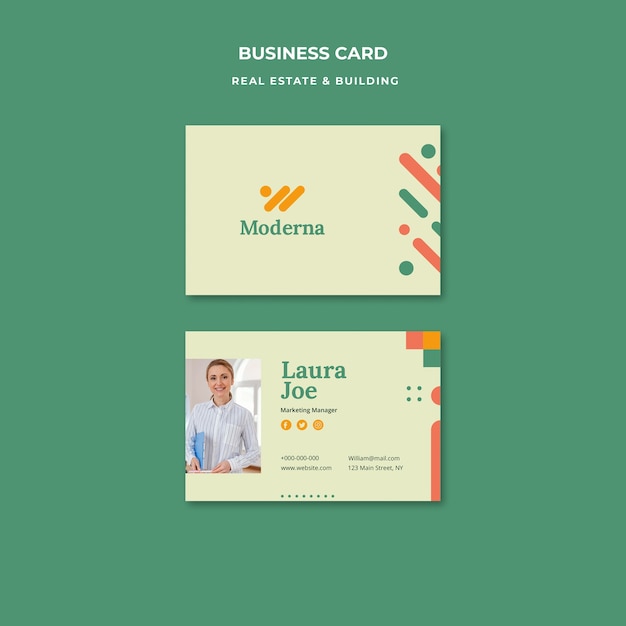 Free PSD real estate and building business card template