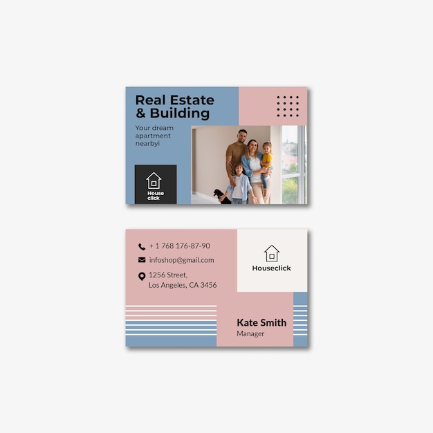 Free PSD real estate and building business card