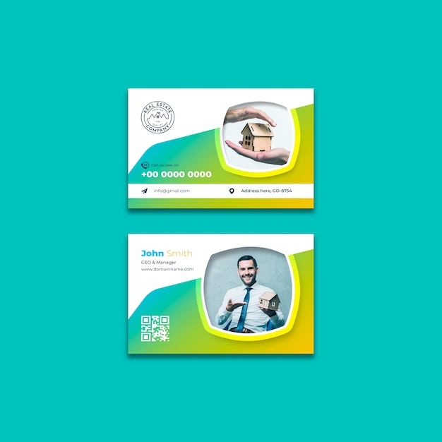 Free PSD real estate business card template