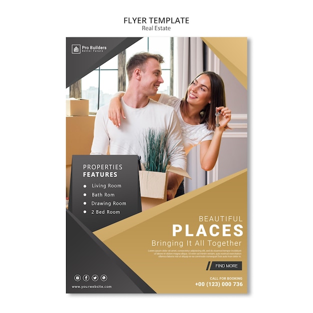 Free PSD real estate flyer concept