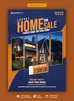 Free PSD real estate house property flyer poster template