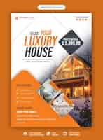 Free PSD real estate house property flyer poster template