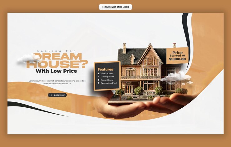 Free PSD real estate house property web banner template