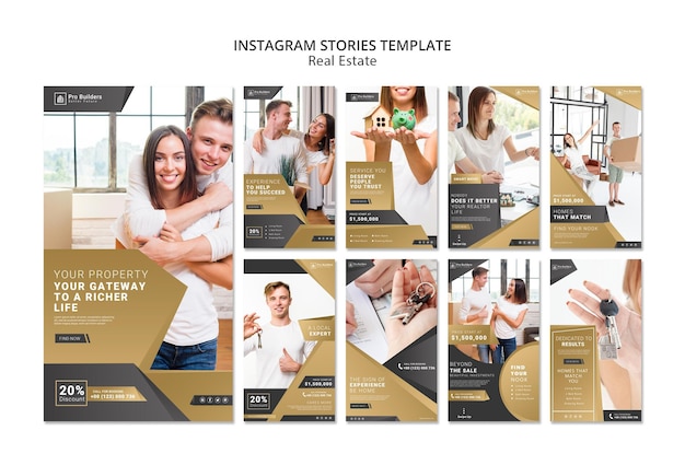 PSD gratuito storie di instagram immobiliari