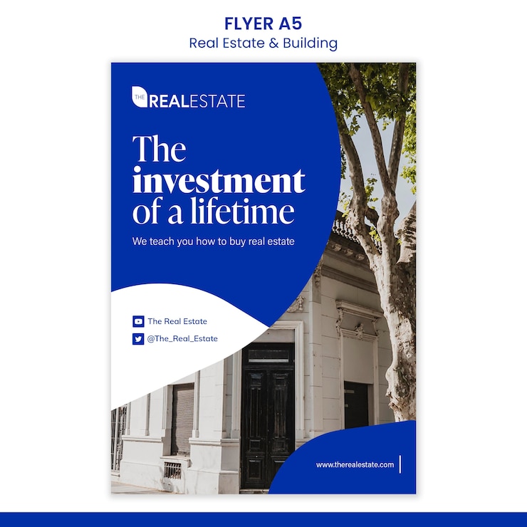 Free PSD real estate investment flyer template