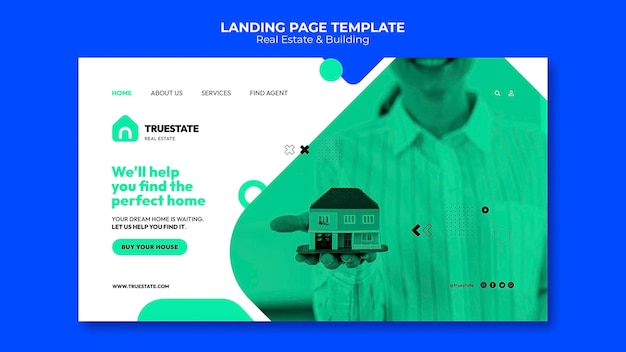 Real estate landing page template