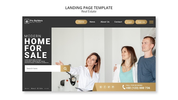 Real estate landing page