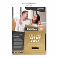 Free PSD real estate poster template