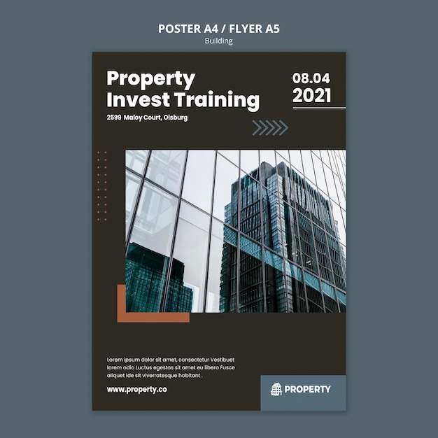 Free PSD real estate print template