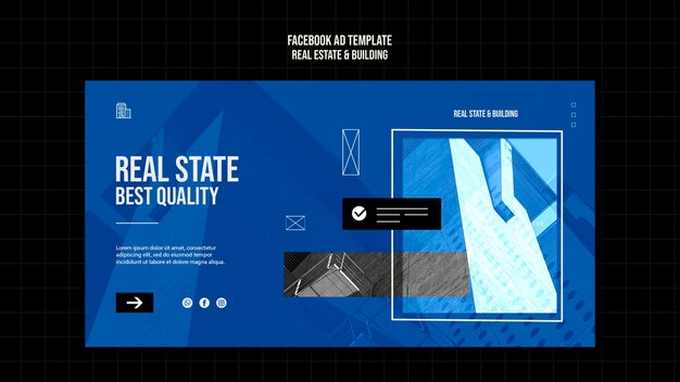Free PSD real estate project facebook template