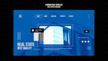 無料PSD 不動産プロジェクトのランディング ページ テンプレート
