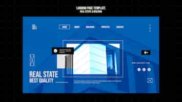 Free PSD real estate project landing page template
