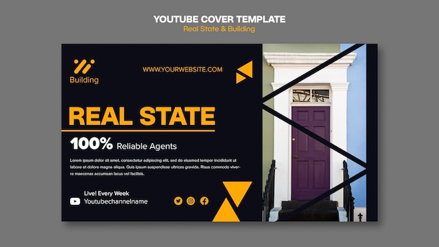 Free PSD real estate project youtube cover