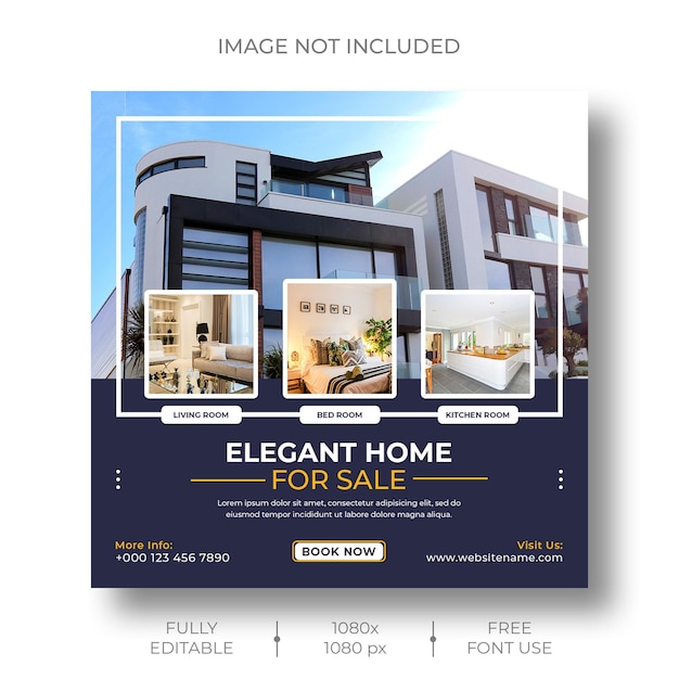 Real estate social media or instagram post template