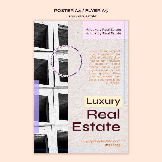 Real estate template design