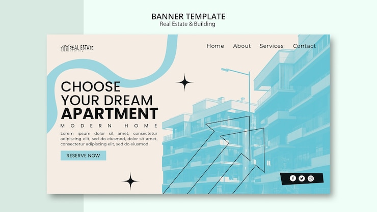 Free PSD real estate template design