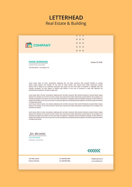 Real estate template design