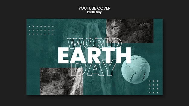 Free PSD realist earth day template design
