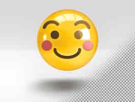 Free PSD realistic 3d emoji with smily face