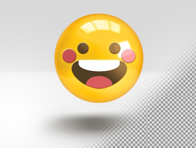 Realistic 3d happy emoji