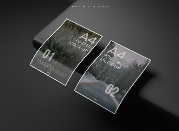 Realistic a4 paper mockup