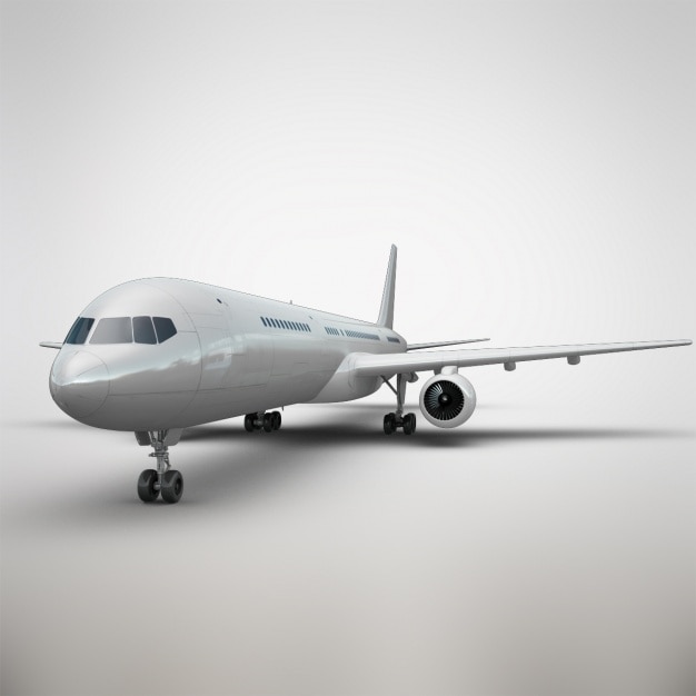 Free PSD realistic airplane presentation