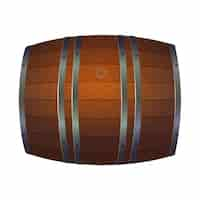 Free PSD realistic beer barrel illustration