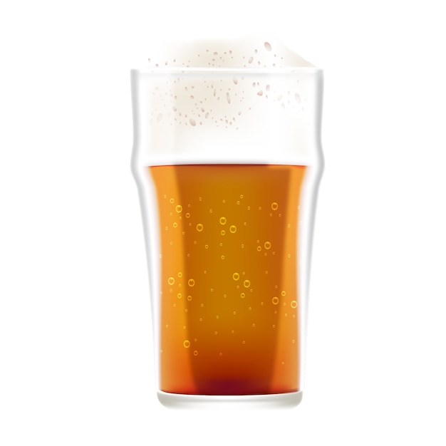 Realistic beer mug illustration