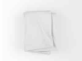無料PSD 白で隔離される現実的な空白の布団