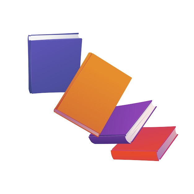 realistic books illustration