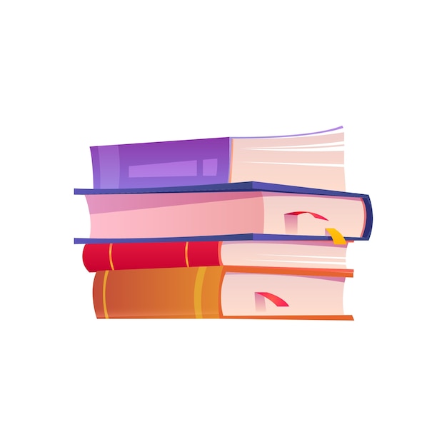 Realistic books illustration