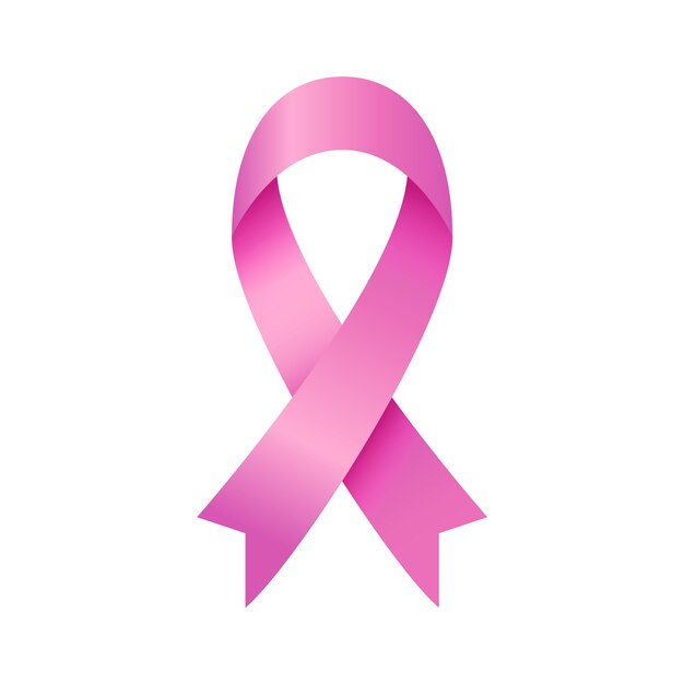 Realistic cancer ribbon