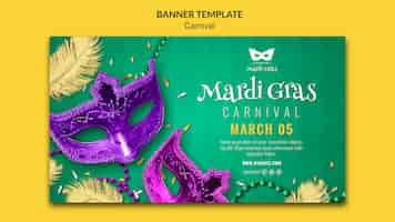 Free PSD realistic carnival banner template design