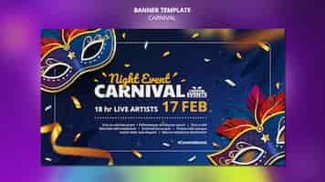 Free PSD realistic carnival template design