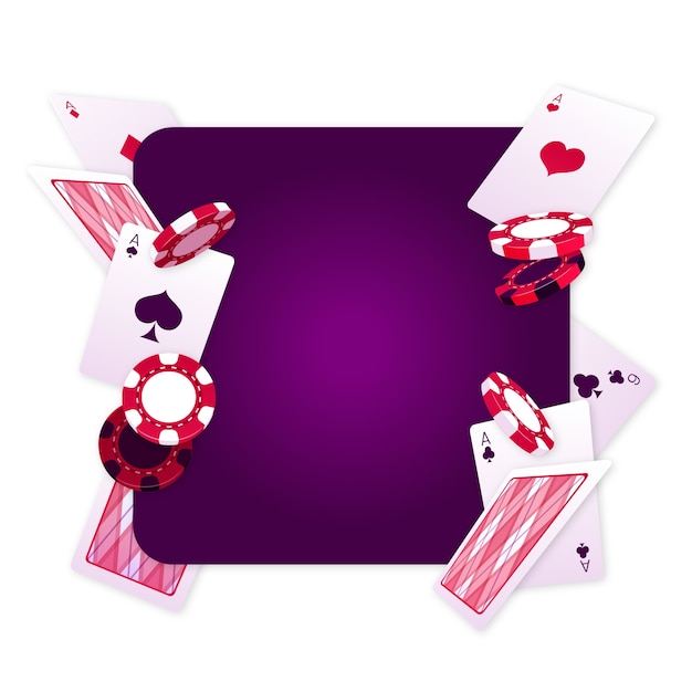 Realistic casino items illustration