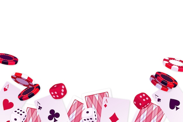 PSD gratuito illustrazione realistica degli oggetti del casinò