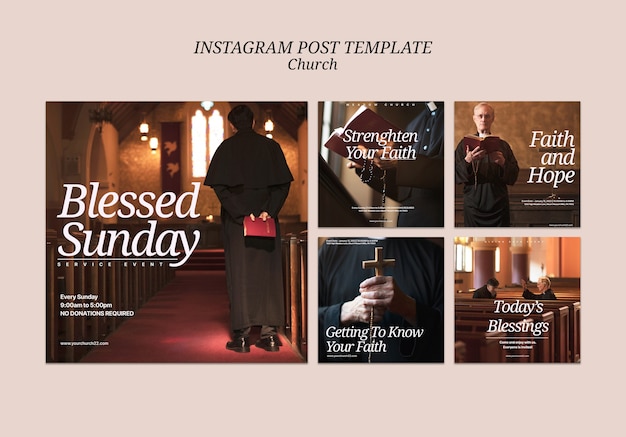 Free PSD realistic church template